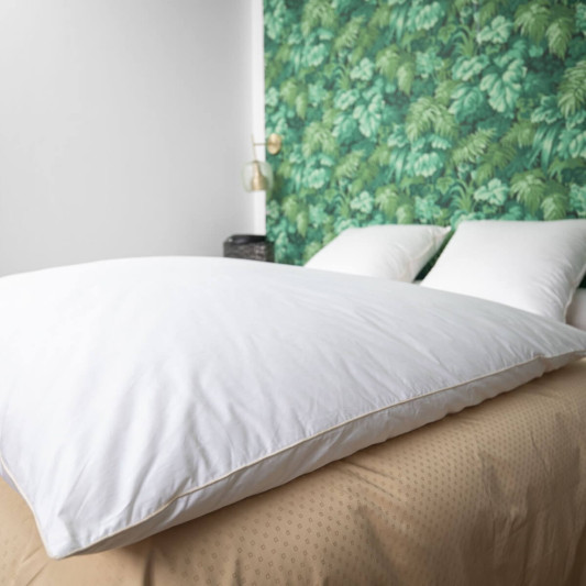 Édredon gonflant blanc duvet coton bio