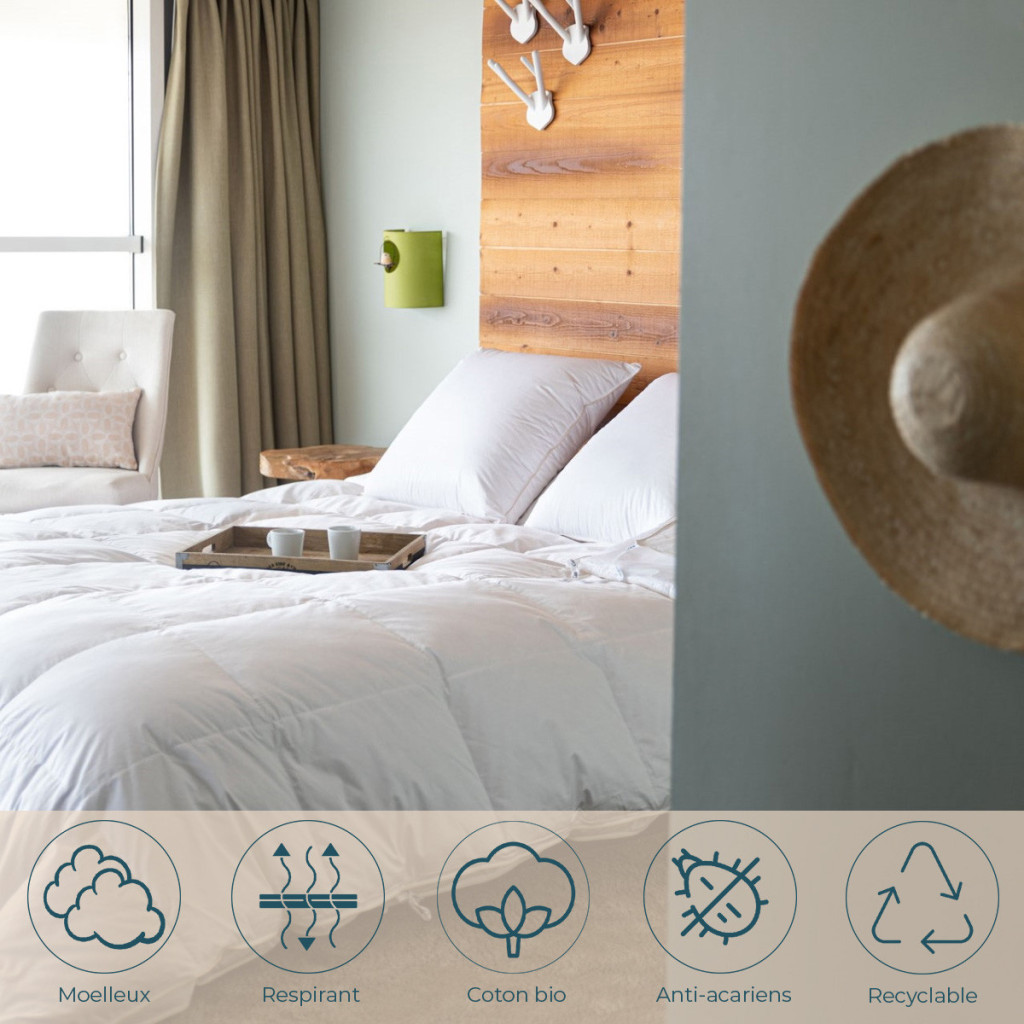 Oreiller 90% duvet luxe avantages