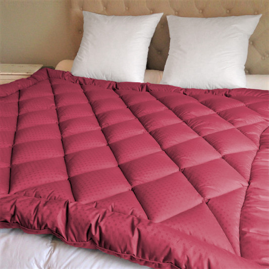 édredon piqué losanges duvet grenat