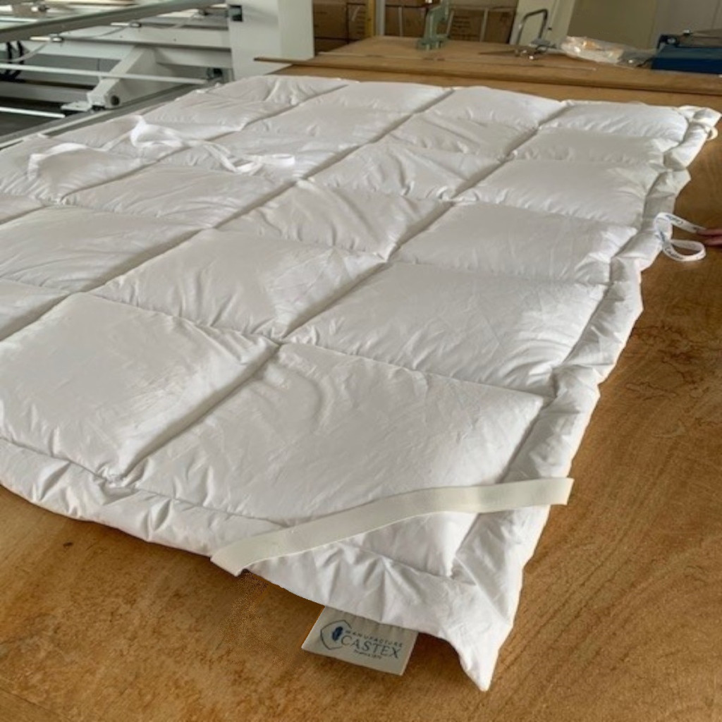 Piquage surmatelas duvet d'oie