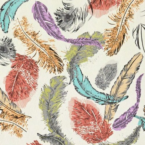 Papier peint inspiration plumes - 4 murs