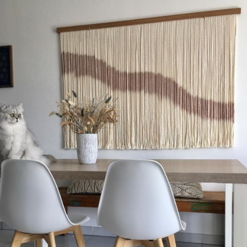 Macramé maison de plume