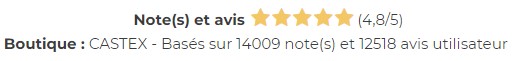 Note avis clients Castex