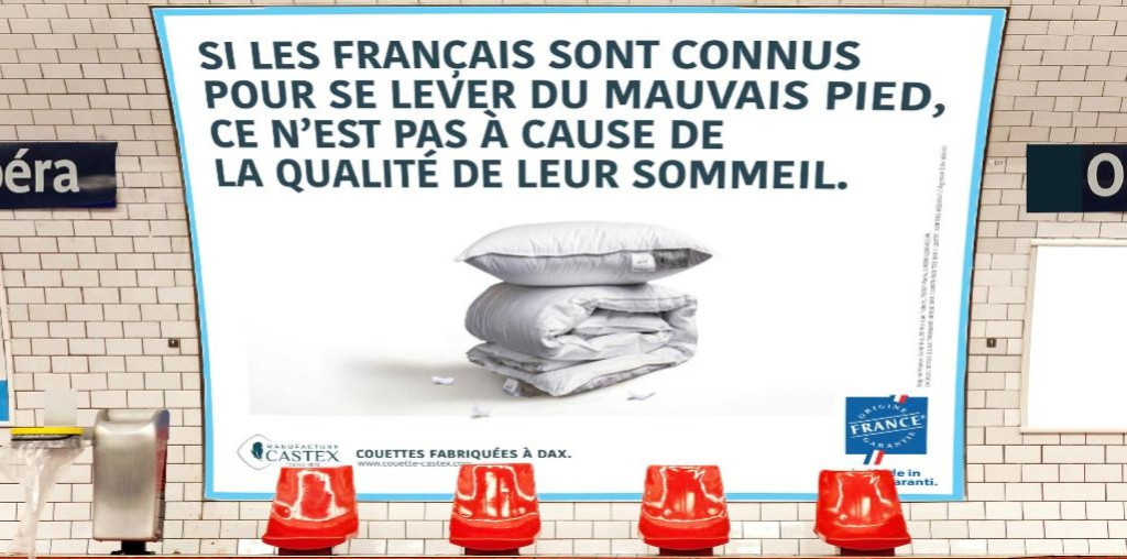 Castex dans le métro parisien avec Origine France Garantie
