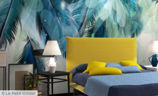 Papier peint plumes : la plume décore les murs